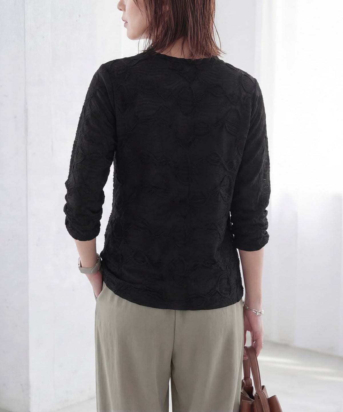 着用イメージ 165cm 着用サイズ S-M ブラック