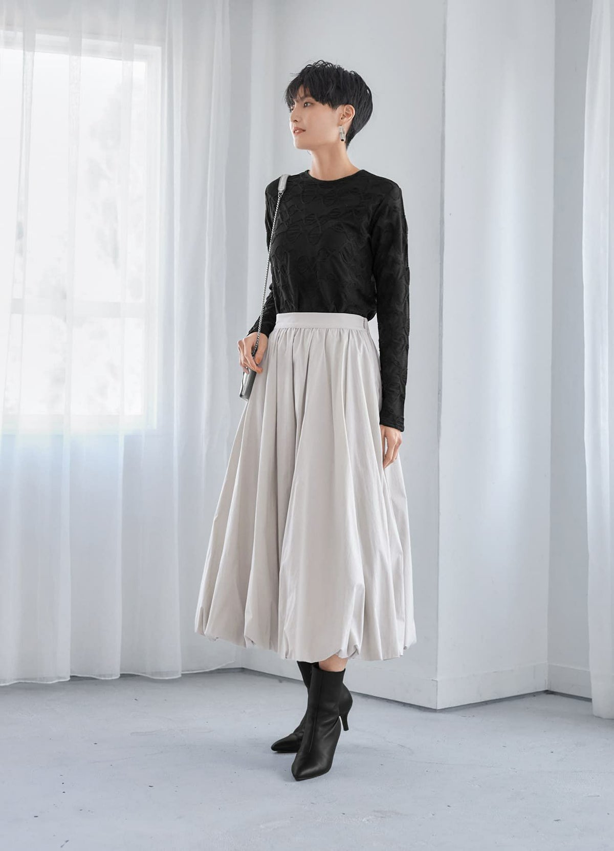 着用イメージ 165cm 着用サイズ S-M ブラック