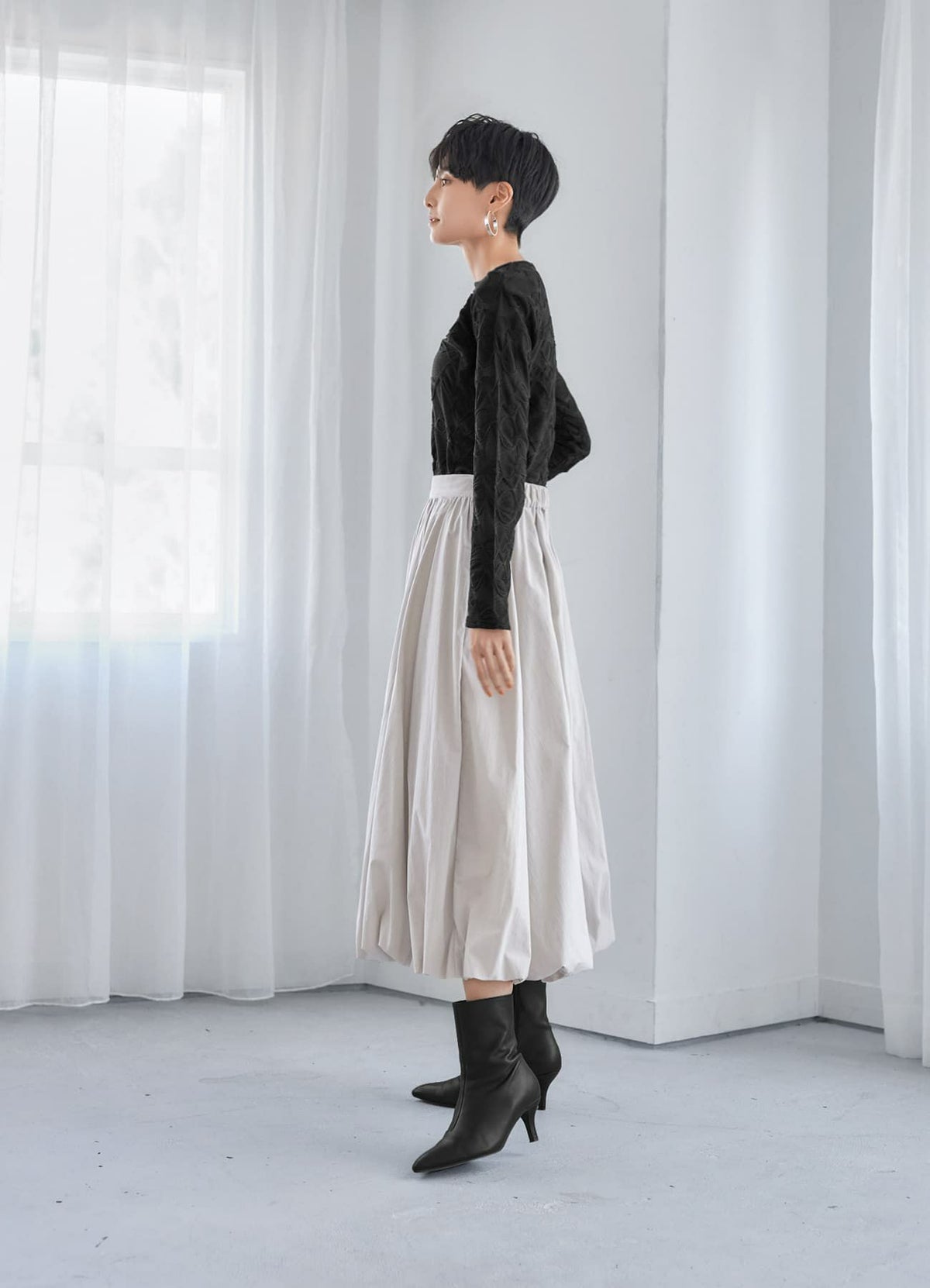 着用イメージ 165cm 着用サイズ S-M ブラック