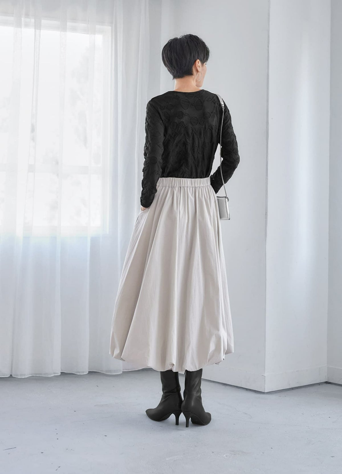 着用イメージ 165cm 着用サイズ S-M ブラック