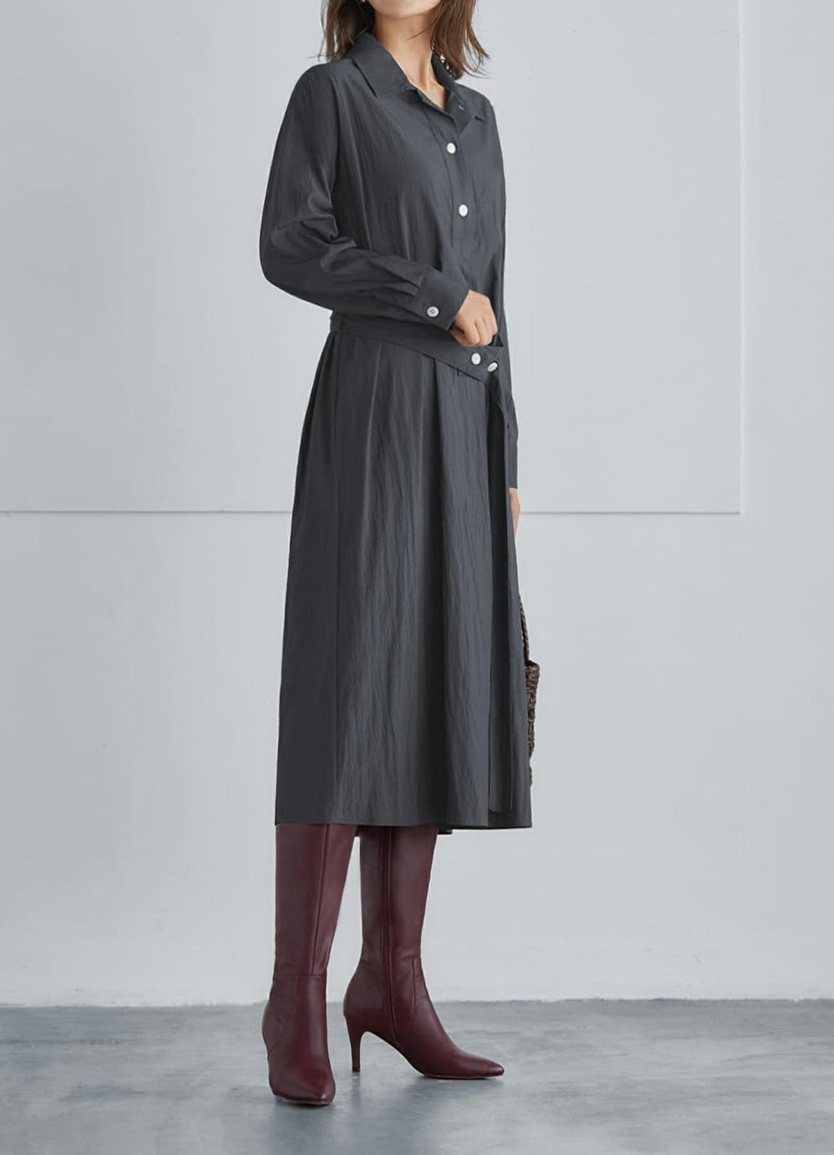 着用イメージ 165cm ボルドー