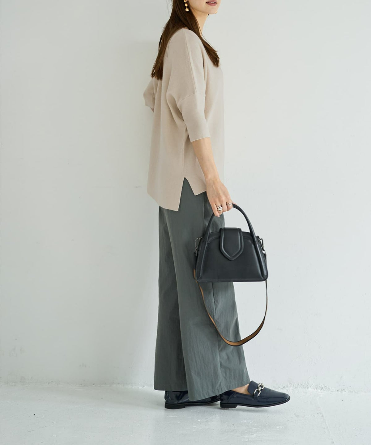 着用イメージ 166cm エクリュ