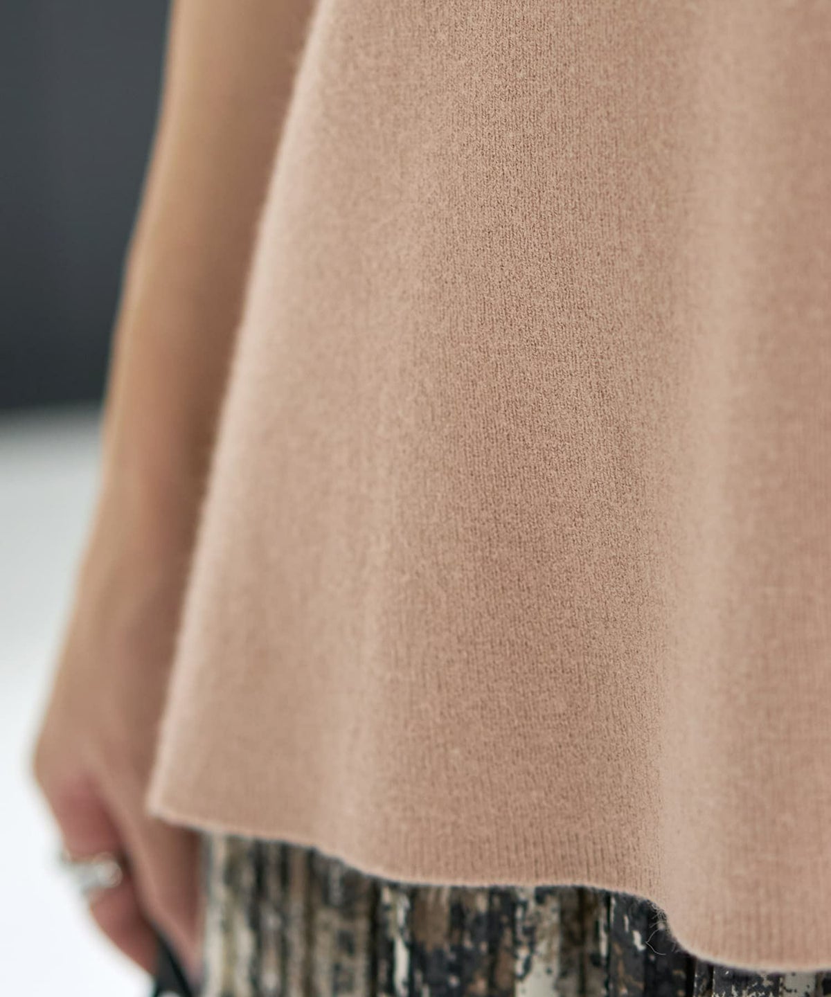 着用イメージ 166cm ベージュ