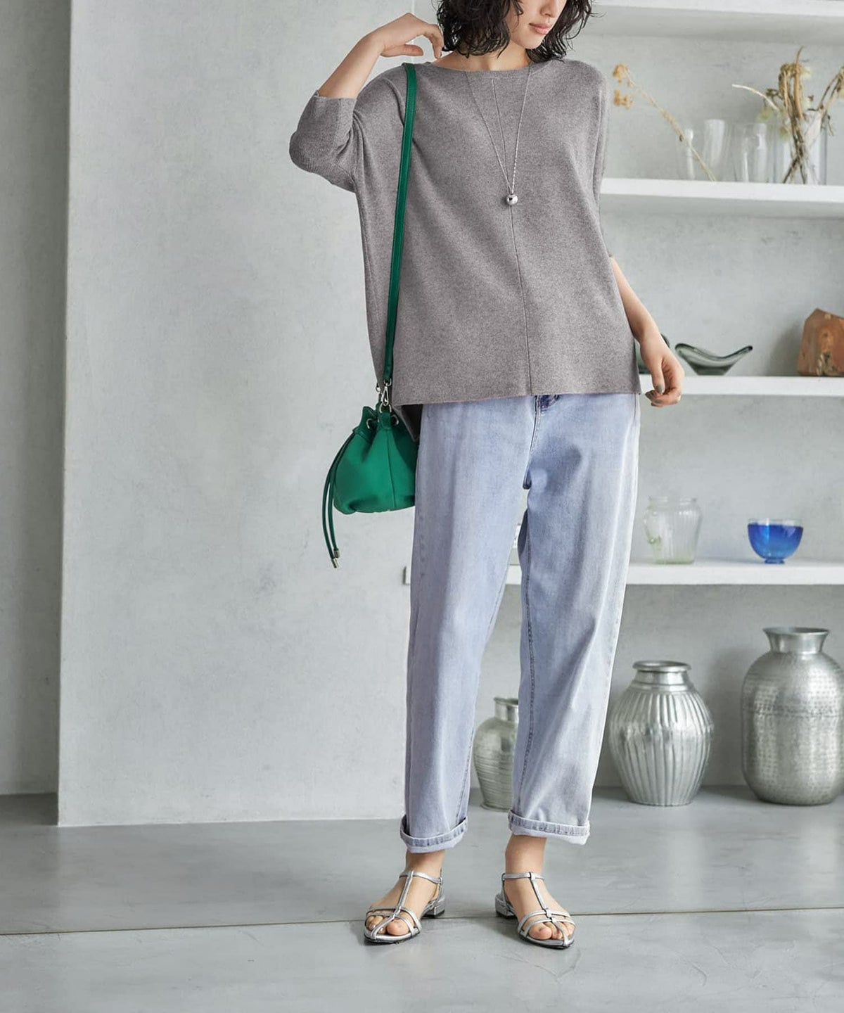 着用イメージ 165cm グレー