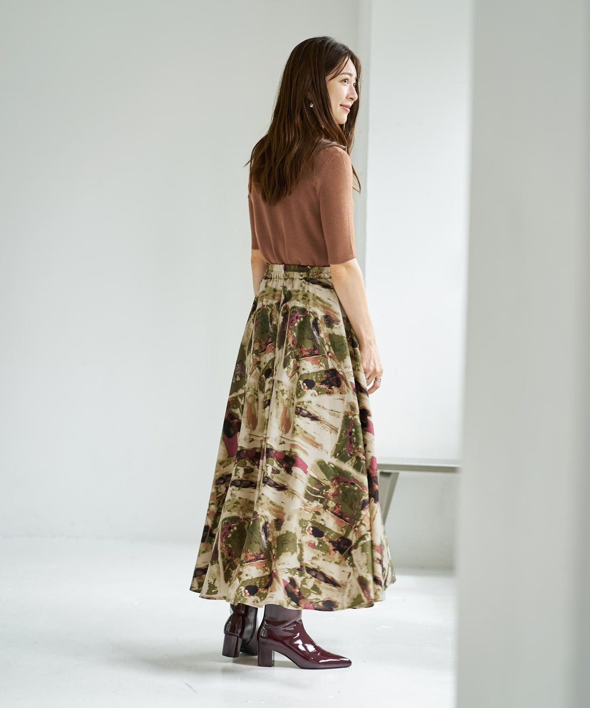 着用イメージ 166cm ライトブラウン