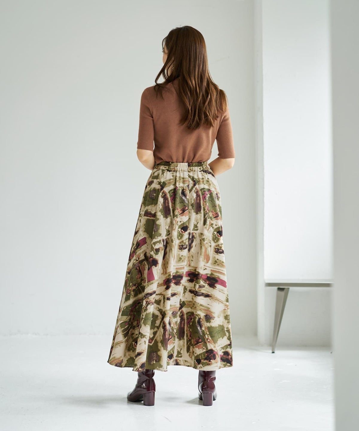 着用イメージ 166cm ライトブラウン