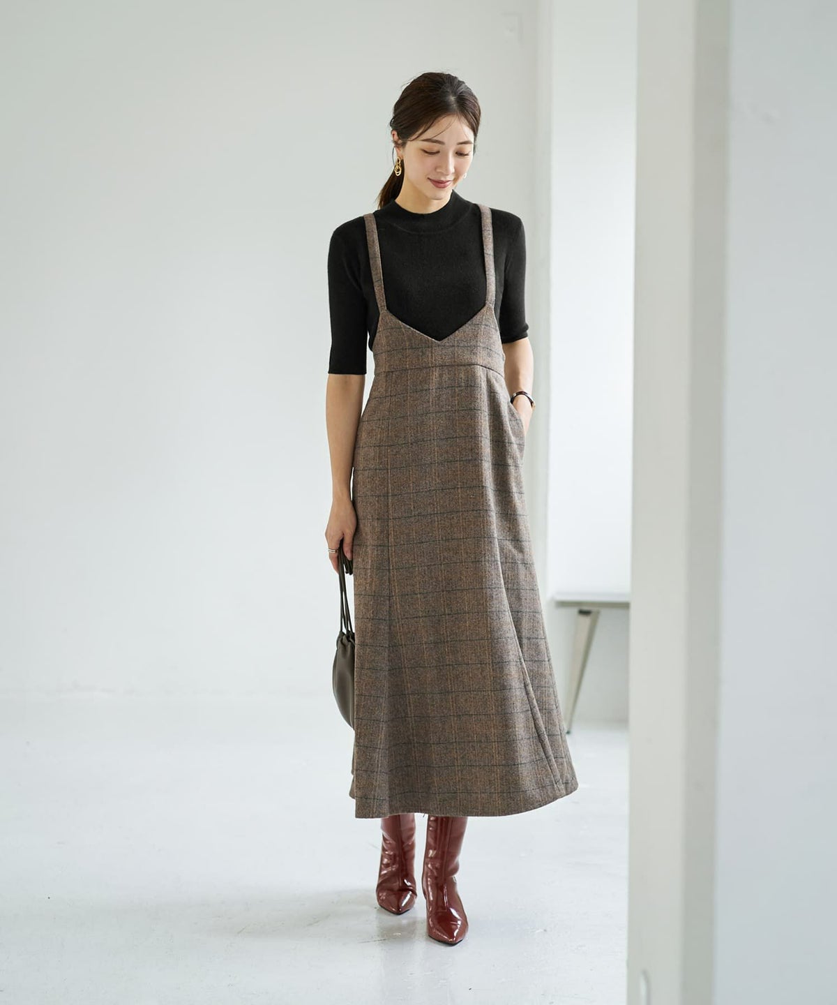 着用イメージ 166cm ブラック