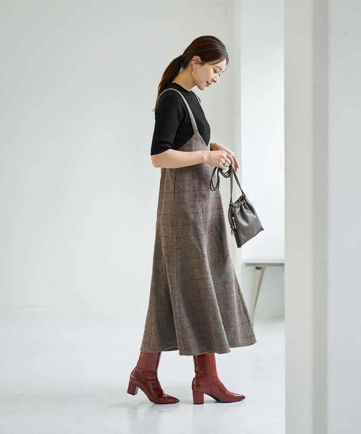 着用イメージ 166cm ブラック