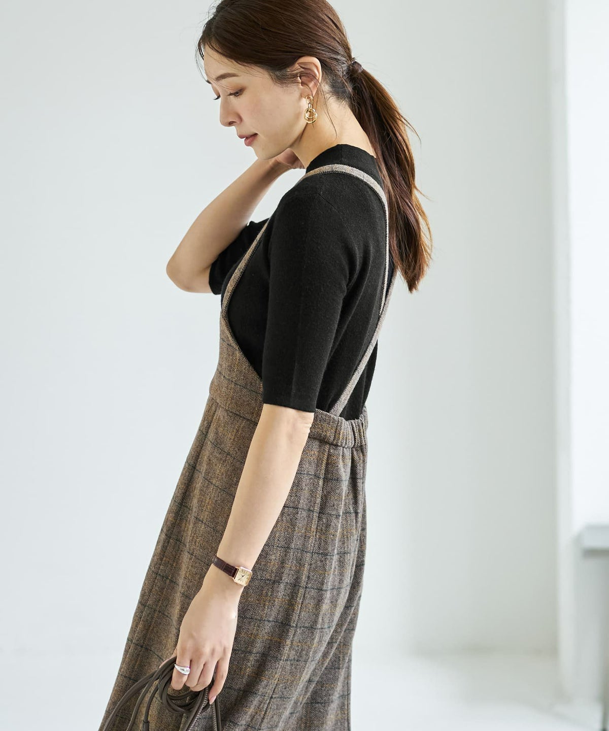 着用イメージ 166cm ブラック