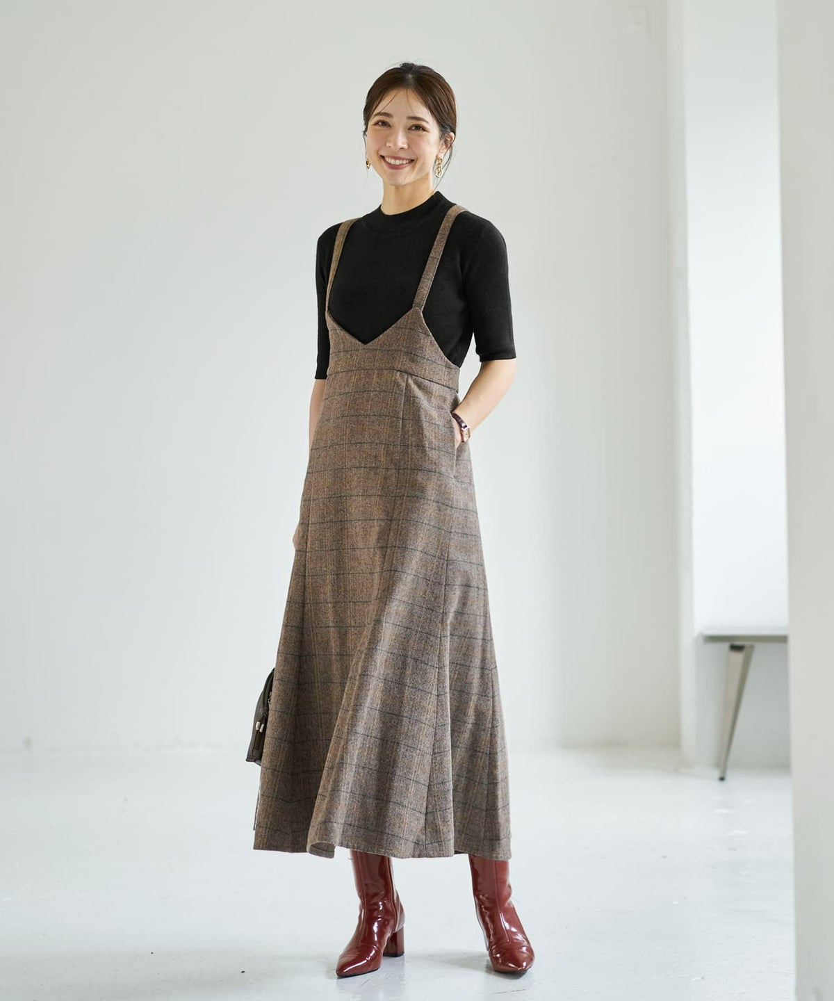 着用イメージ 166cm ブラック