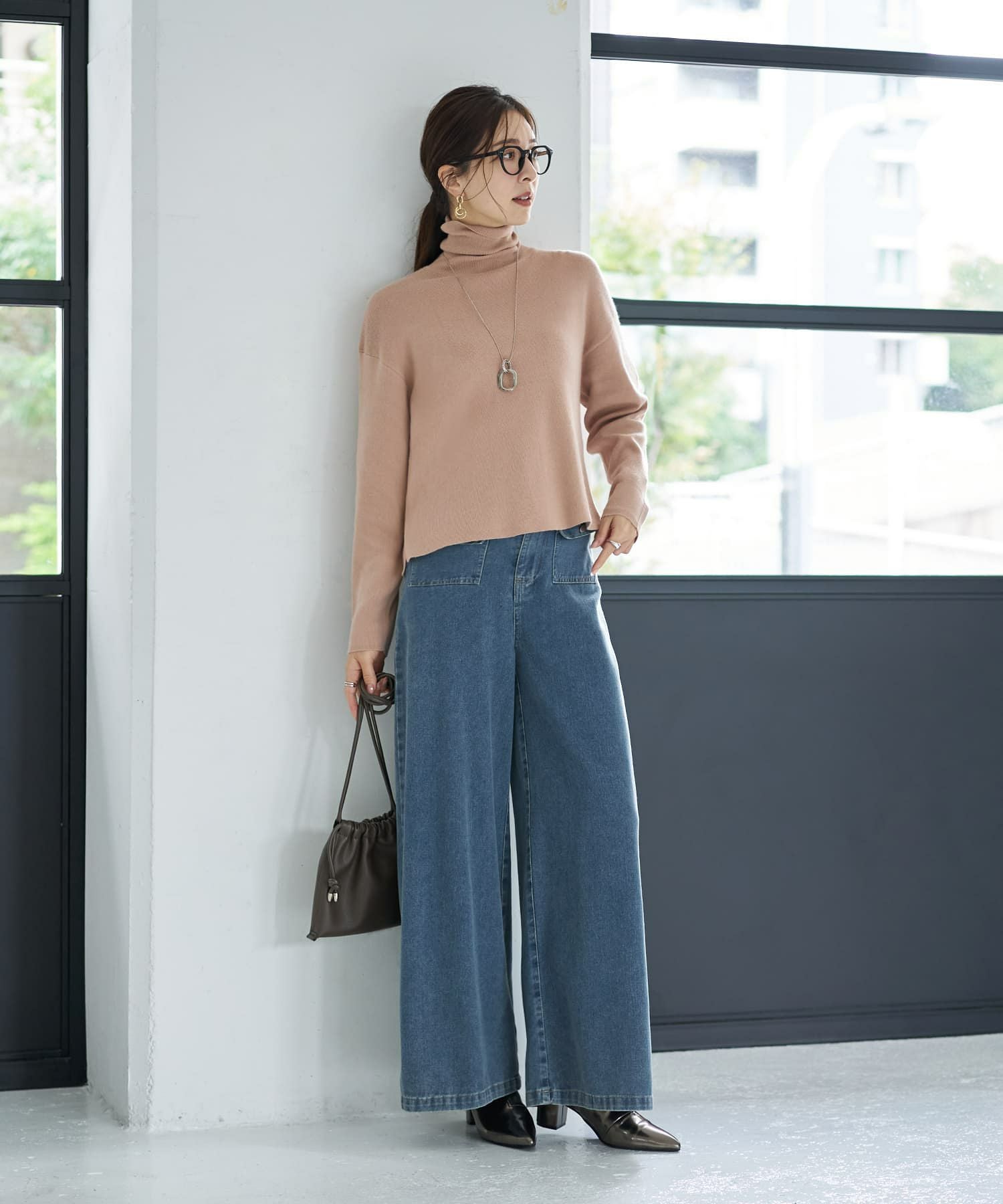 ソフトタッチ◇タートルネックワイドトップス | おしゃれな大人