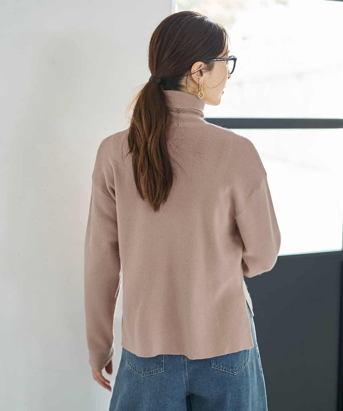 着用イメージ 166cm ベージュ