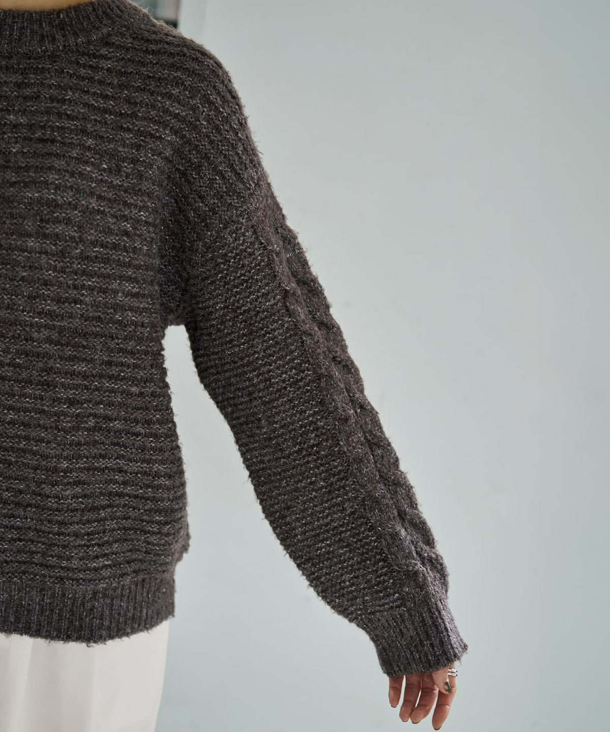 着用イメージ 166cm ダークブラウン