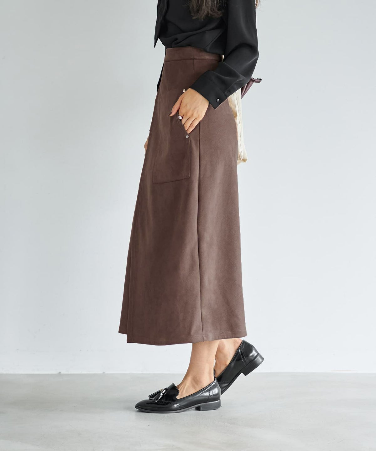 着用イメージ 166cm ブラウン Sサイズ