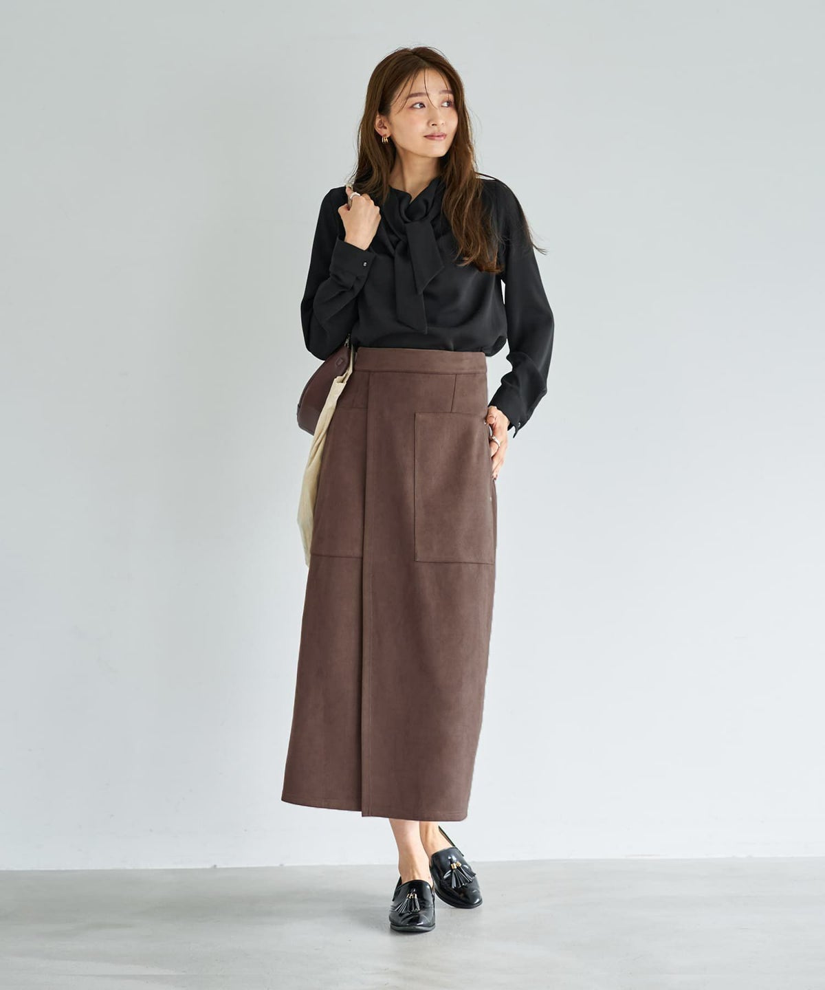 着用イメージ 166cm ブラウン Sサイズ