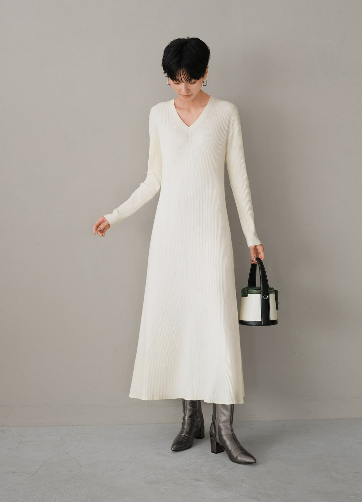 着用イメージ 165cm 着用サイズ 02 アイボリー