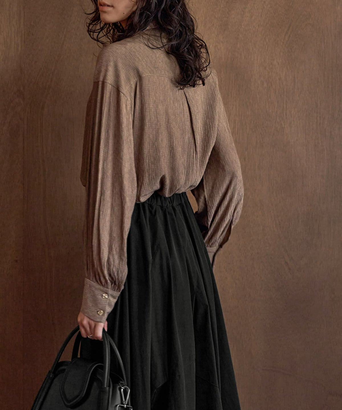 着用イメージ 167cm セピアブラウン