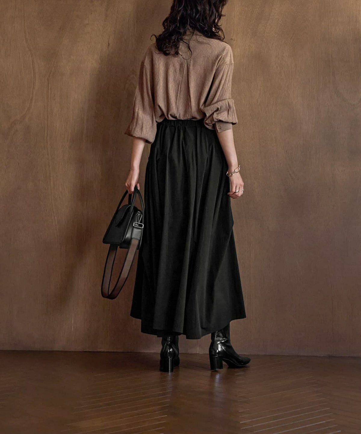 着用イメージ 167cm セピアブラウン