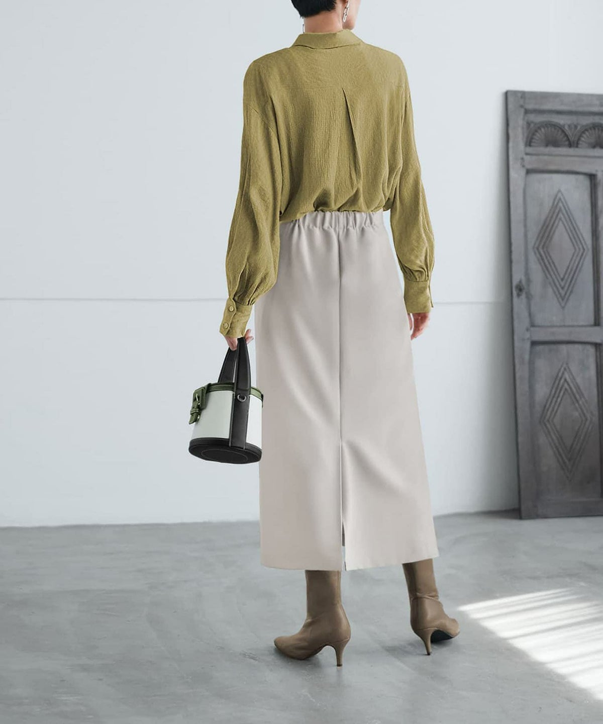 着用イメージ 165cm オリーブイエロー