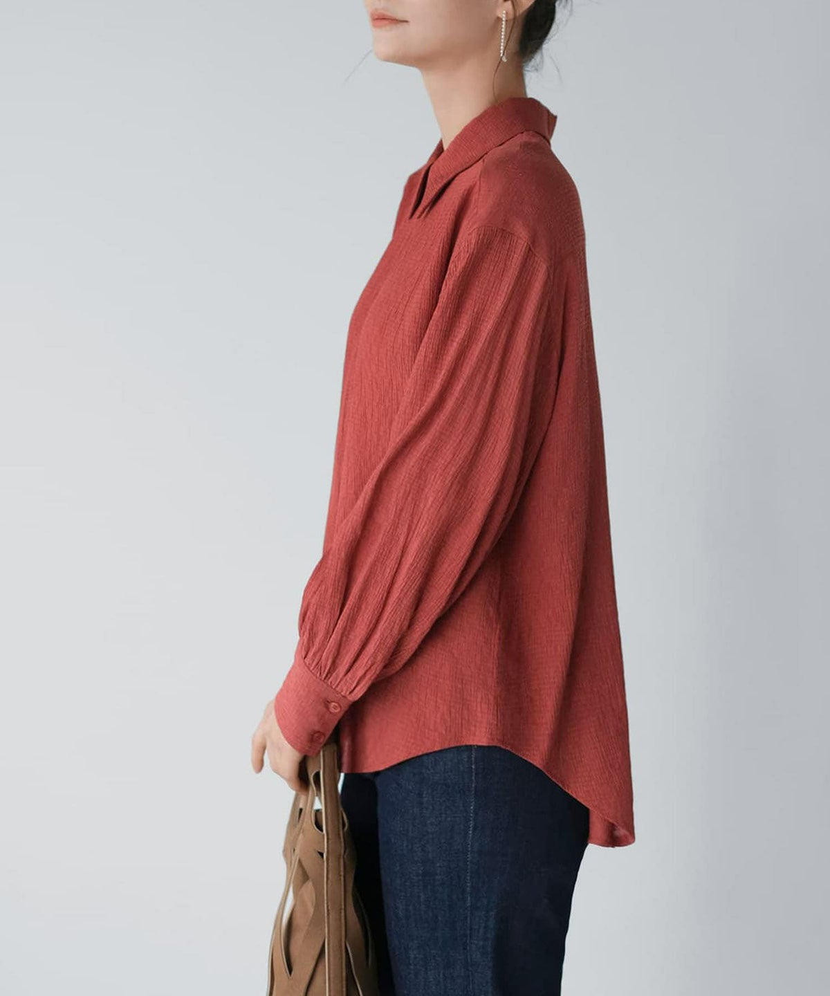 着用イメージ 165cm スモーキーレッド