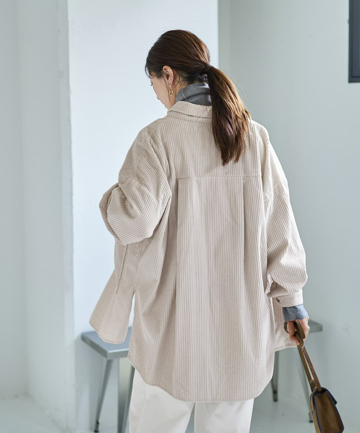 着用イメージ 166cm エクリュ