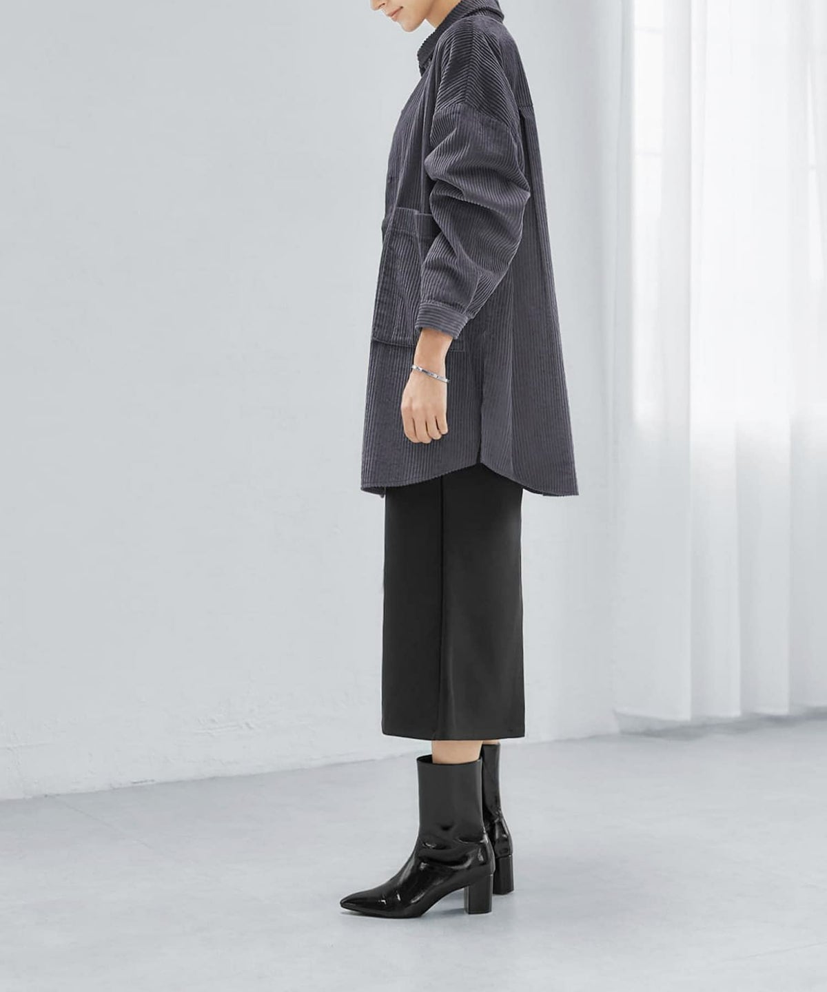 着用イメージ 168cm ダークグレー
