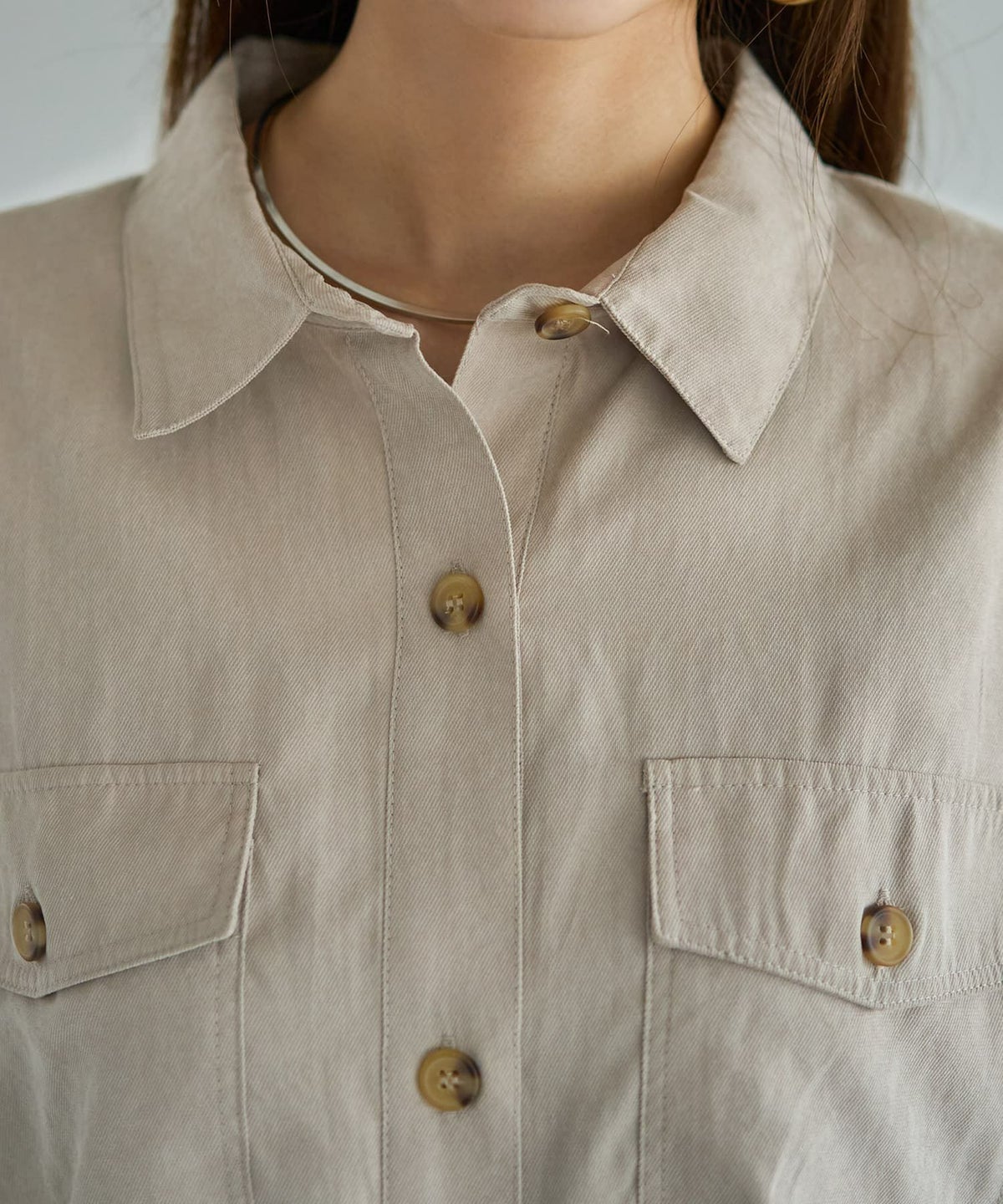 着用イメージ 166cm ライトベージュ