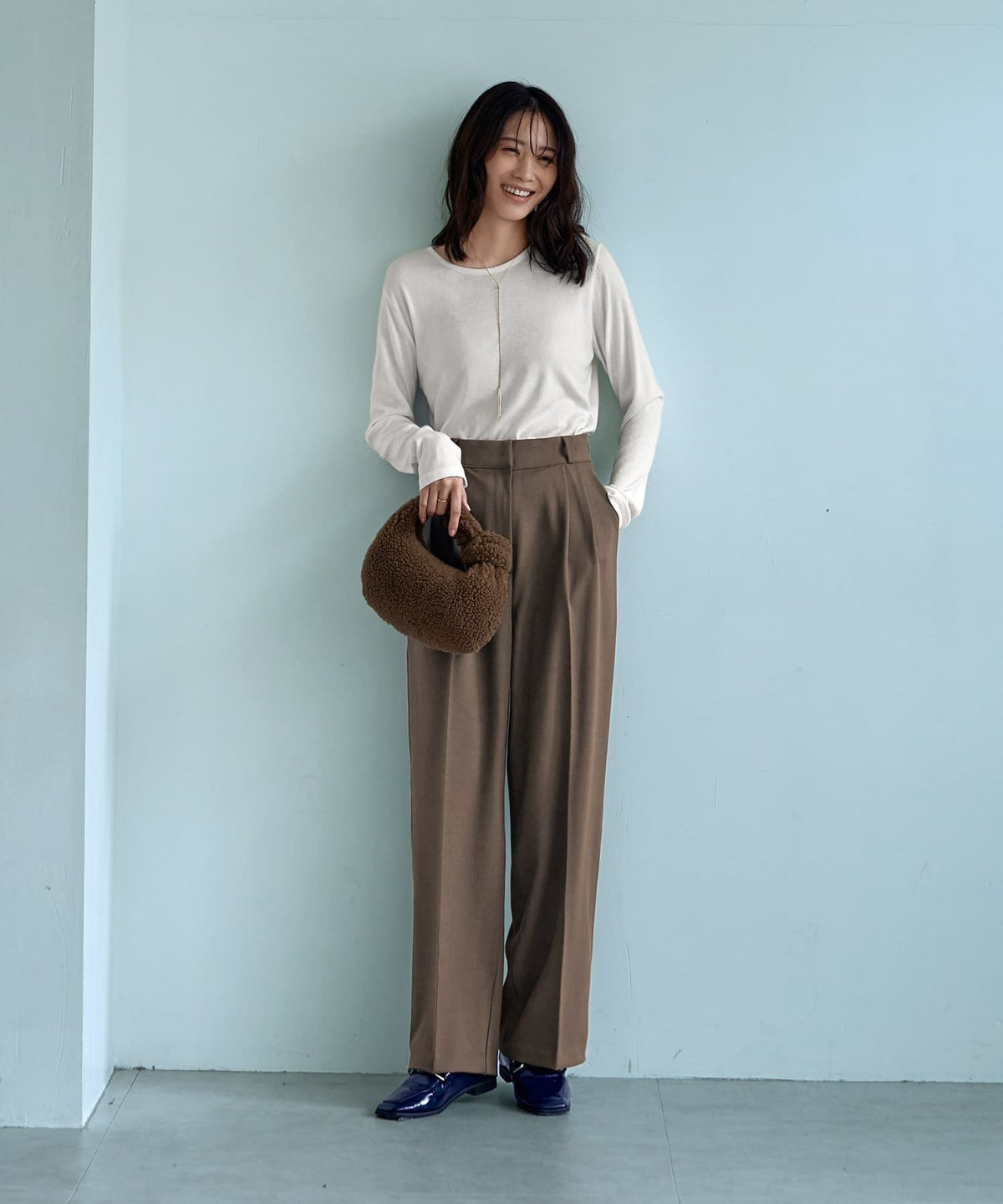 着用イメージ 166cm Sサイズ カーキ