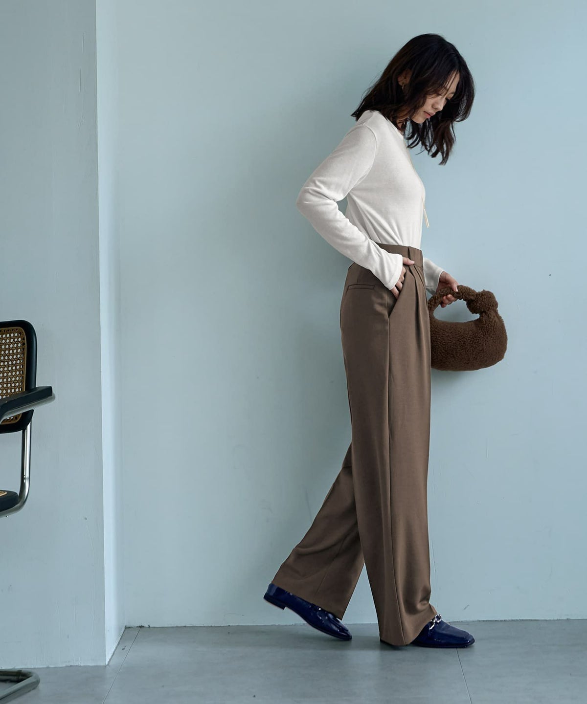 着用イメージ 166cm Sサイズ カーキ