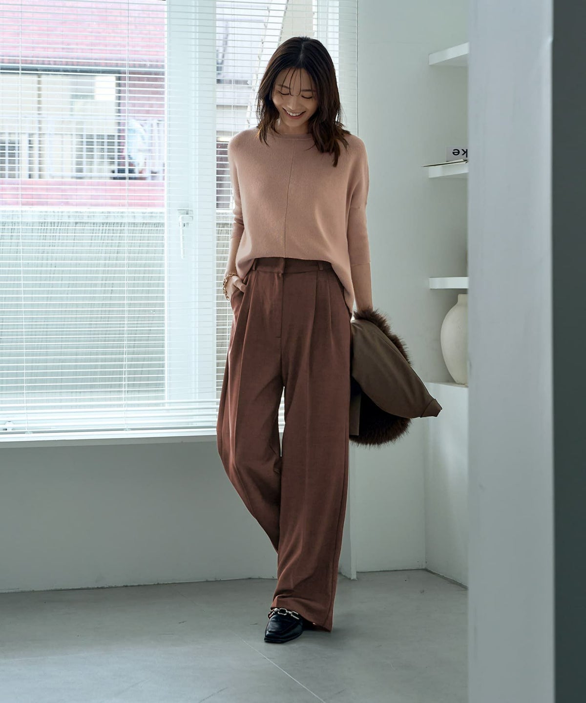 着用イメージ 166cm Sサイズ ブラウン