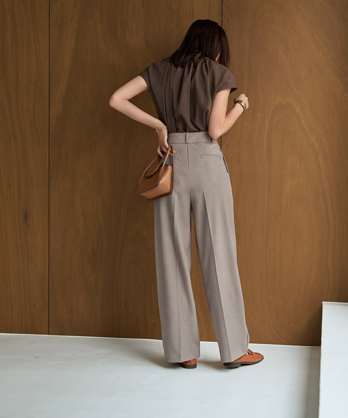 着用イメージ 166cm Sサイズ グレージュ