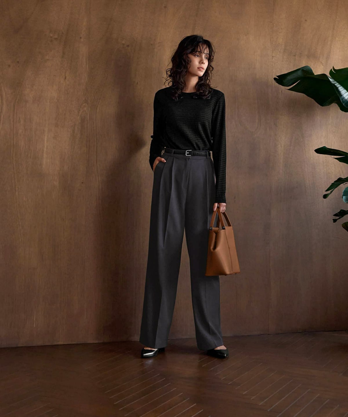 着用イメージ 167cm Sサイズ チャコール