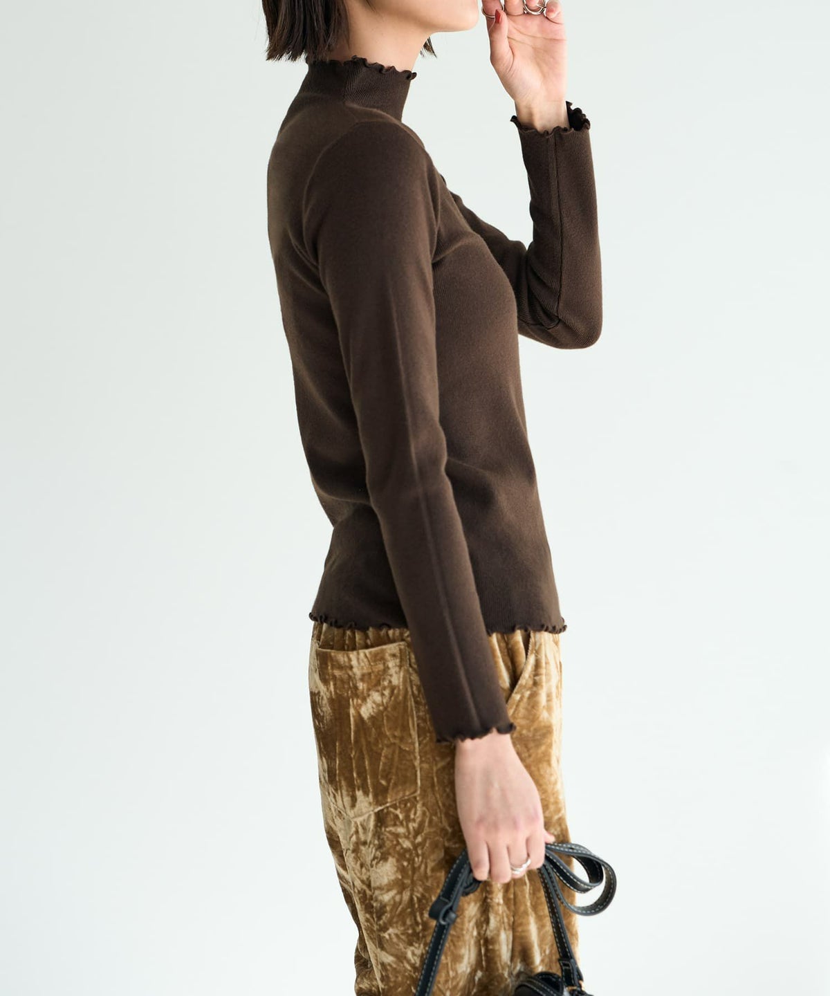 着用イメージ 167cm ブラウン