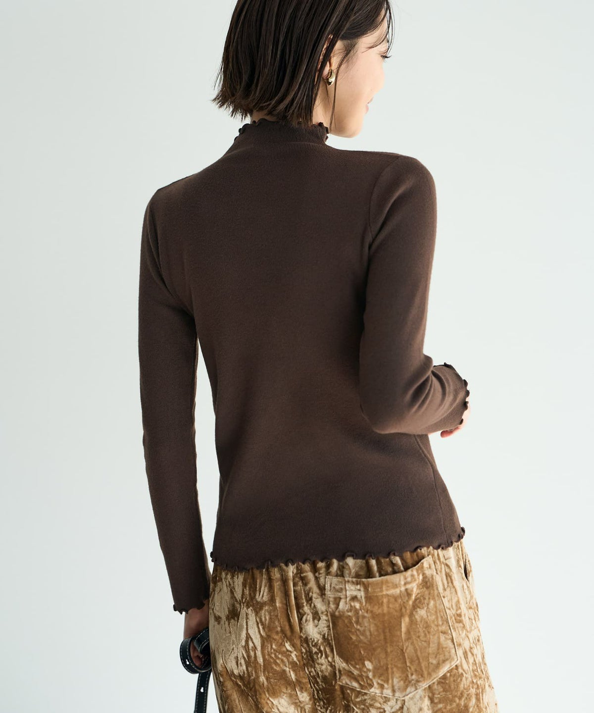 着用イメージ 167cm ブラウン