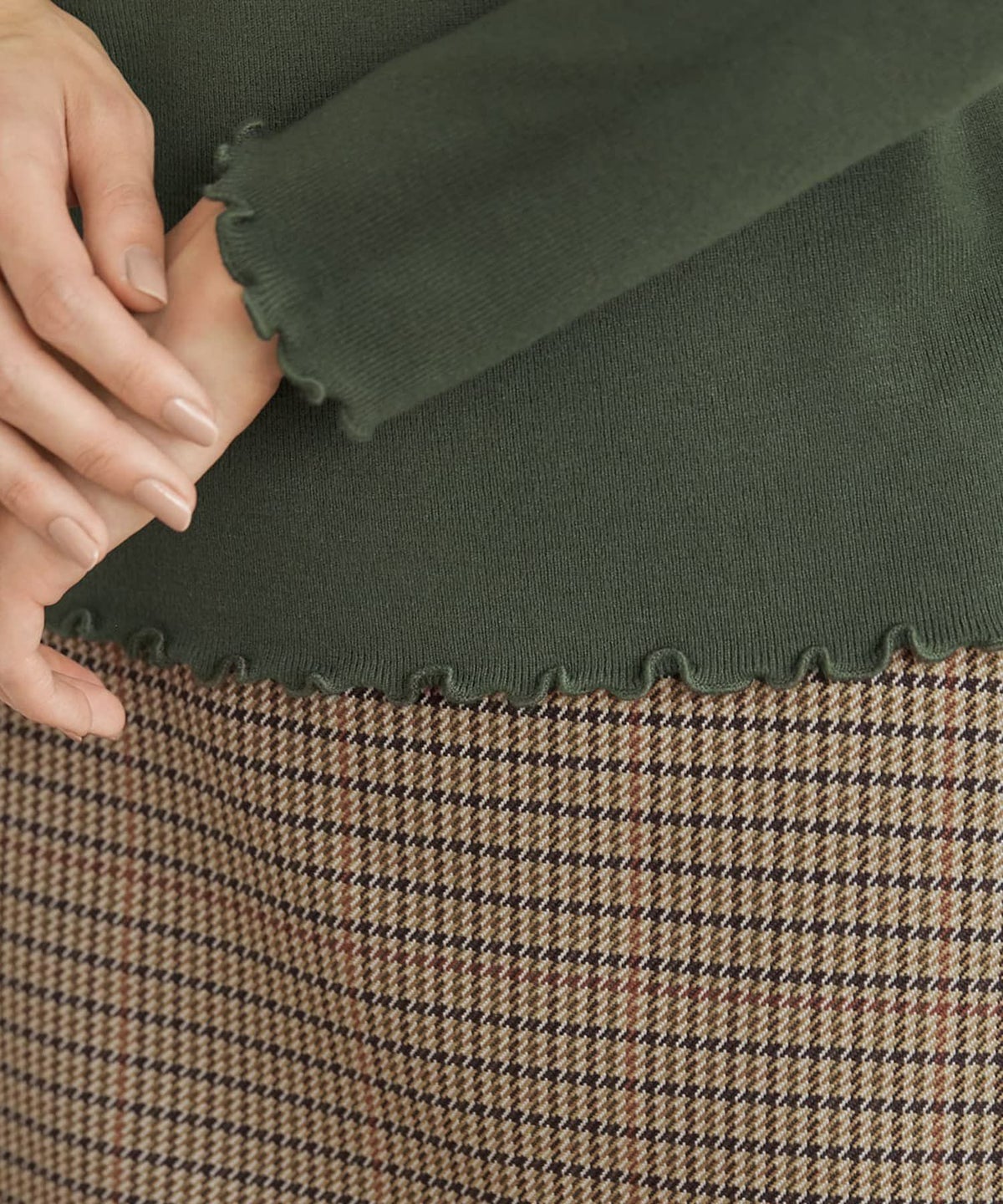 着用イメージ 168cm カーキ