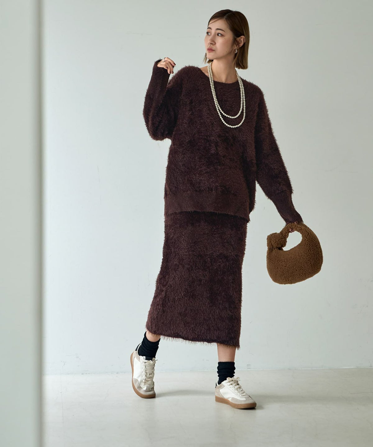 着用イメージ 166cm Sサイズ ダークブラウン