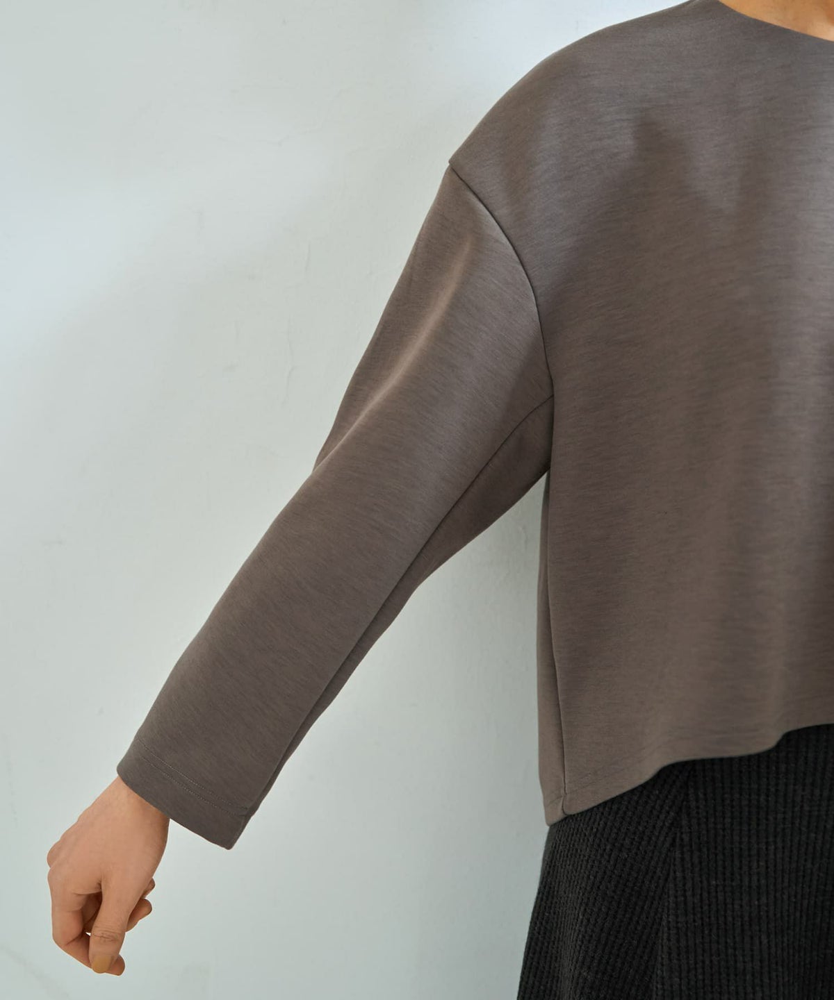 着用イメージ 167cm ココアグレー
