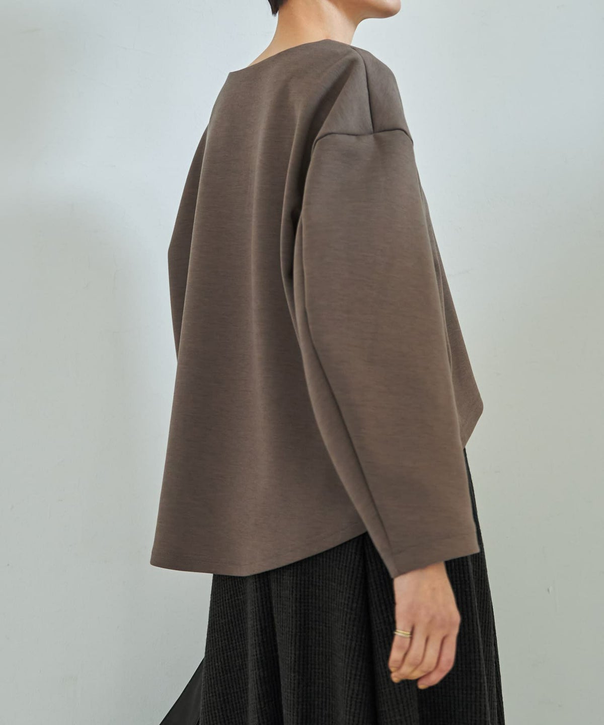 着用イメージ 167cm ココアグレー
