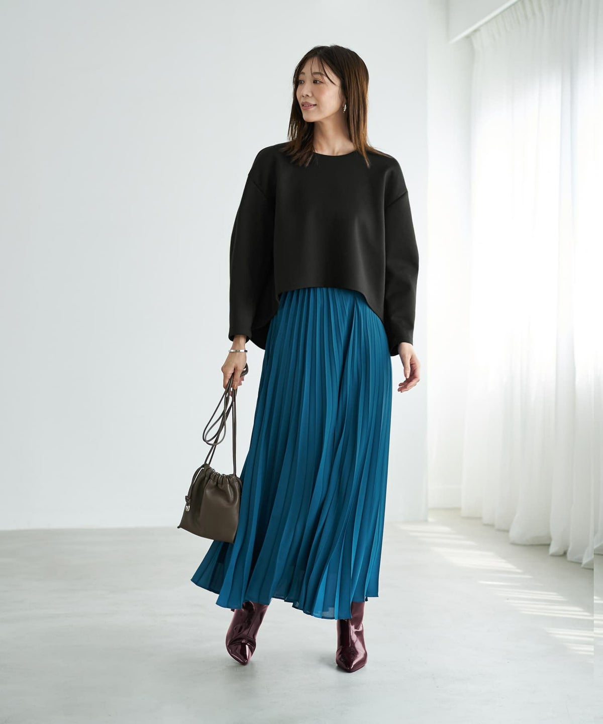 着用イメージ 166cm ブラック