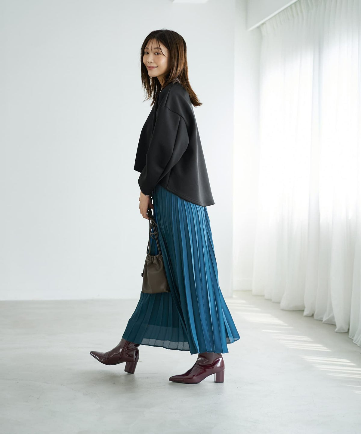 着用イメージ 166cm ブラック