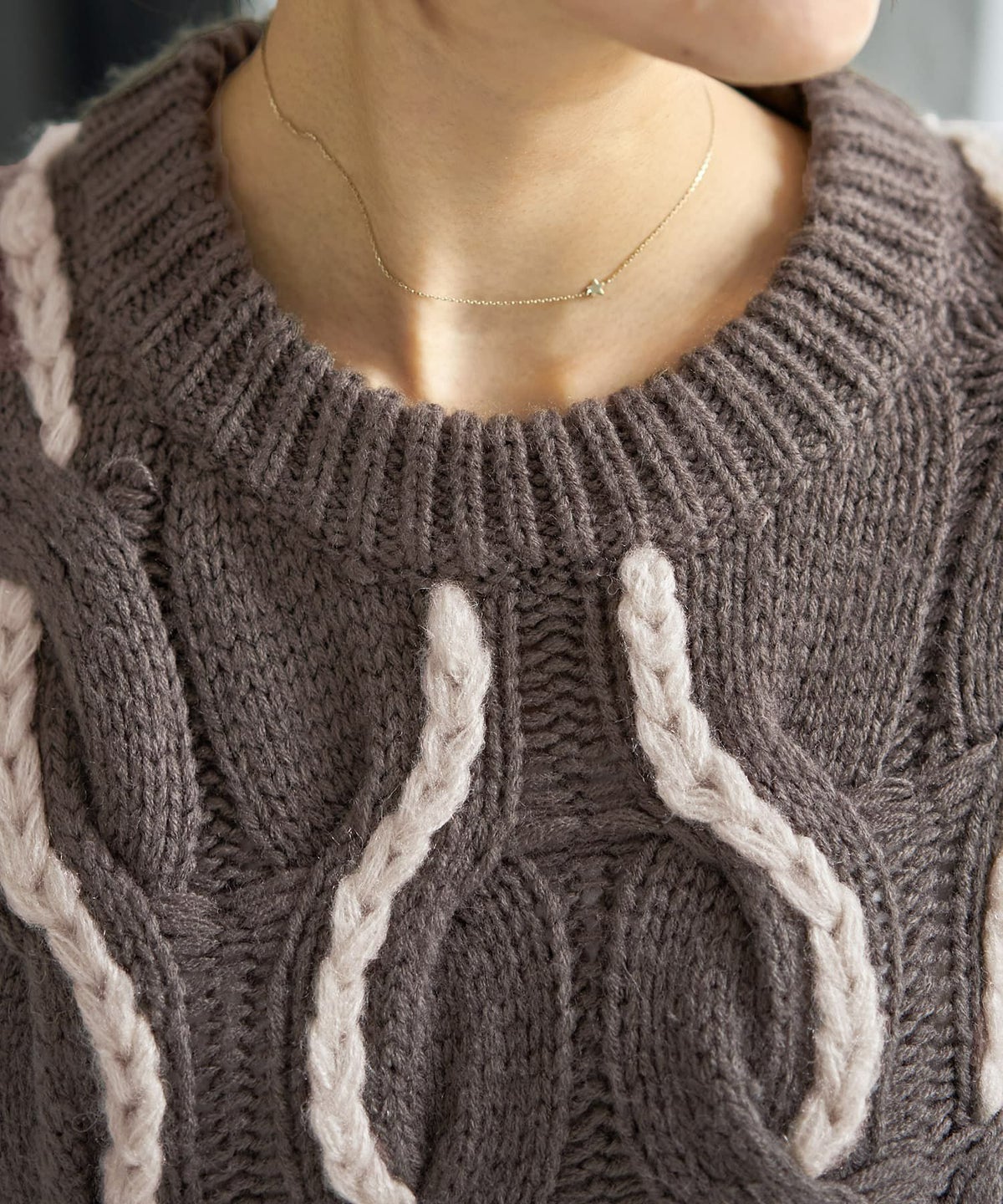 着用イメージ 166cm ココアグレー