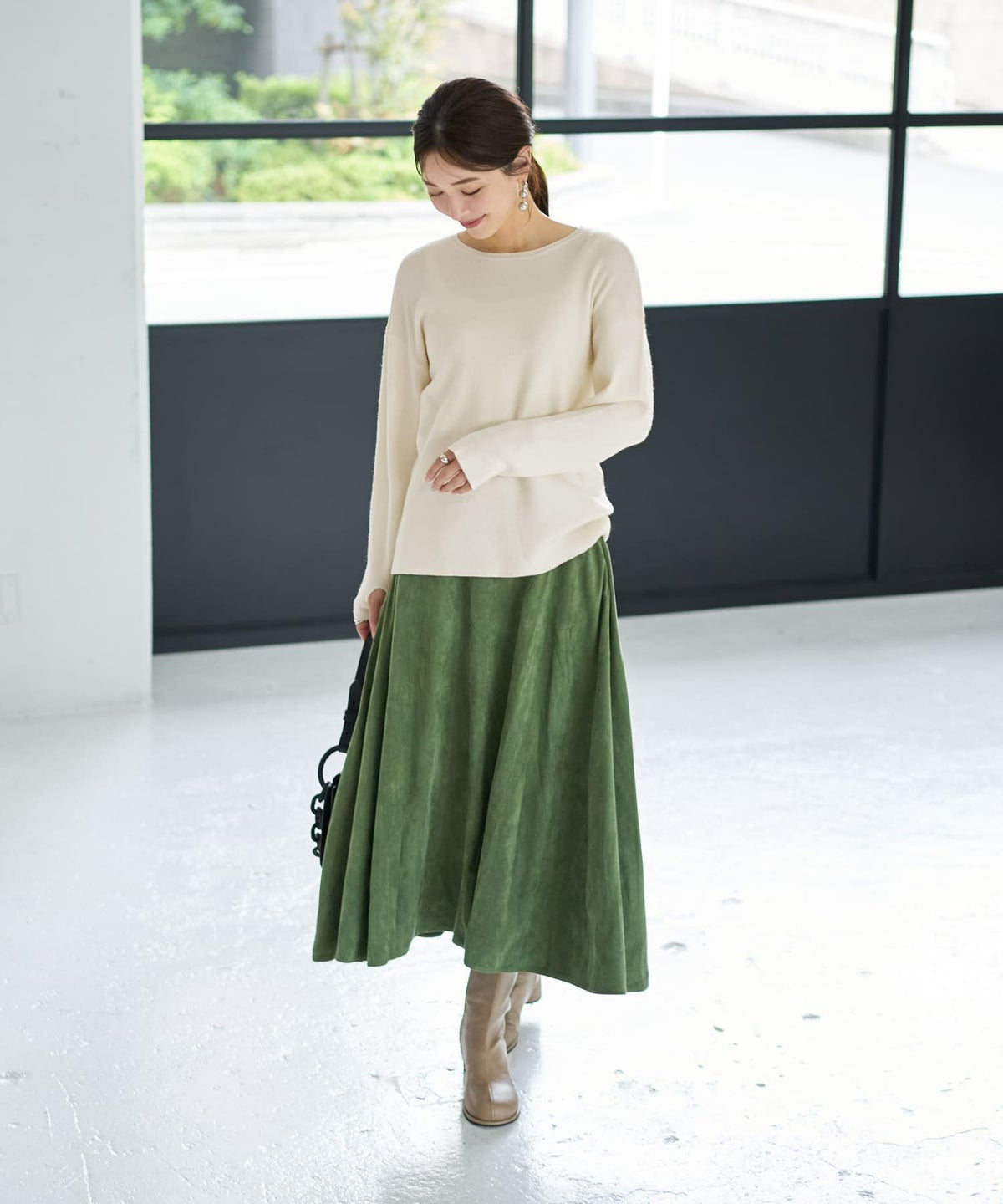 着用イメージ 166cm グリーンティー 02サイズ