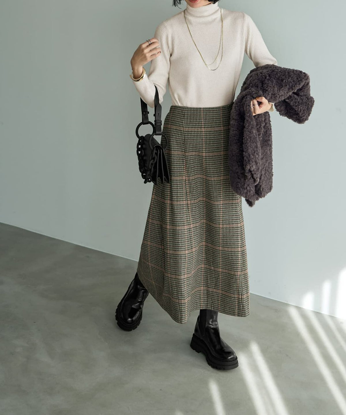 着用イメージ 165cm グレーミックス 02サイズ