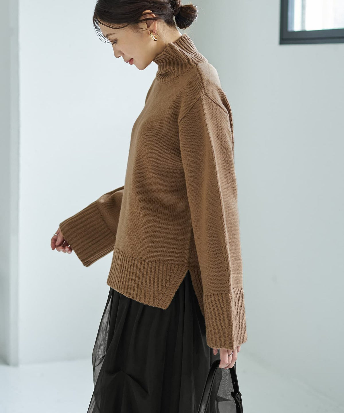 着用イメージ 166cm キャメル
