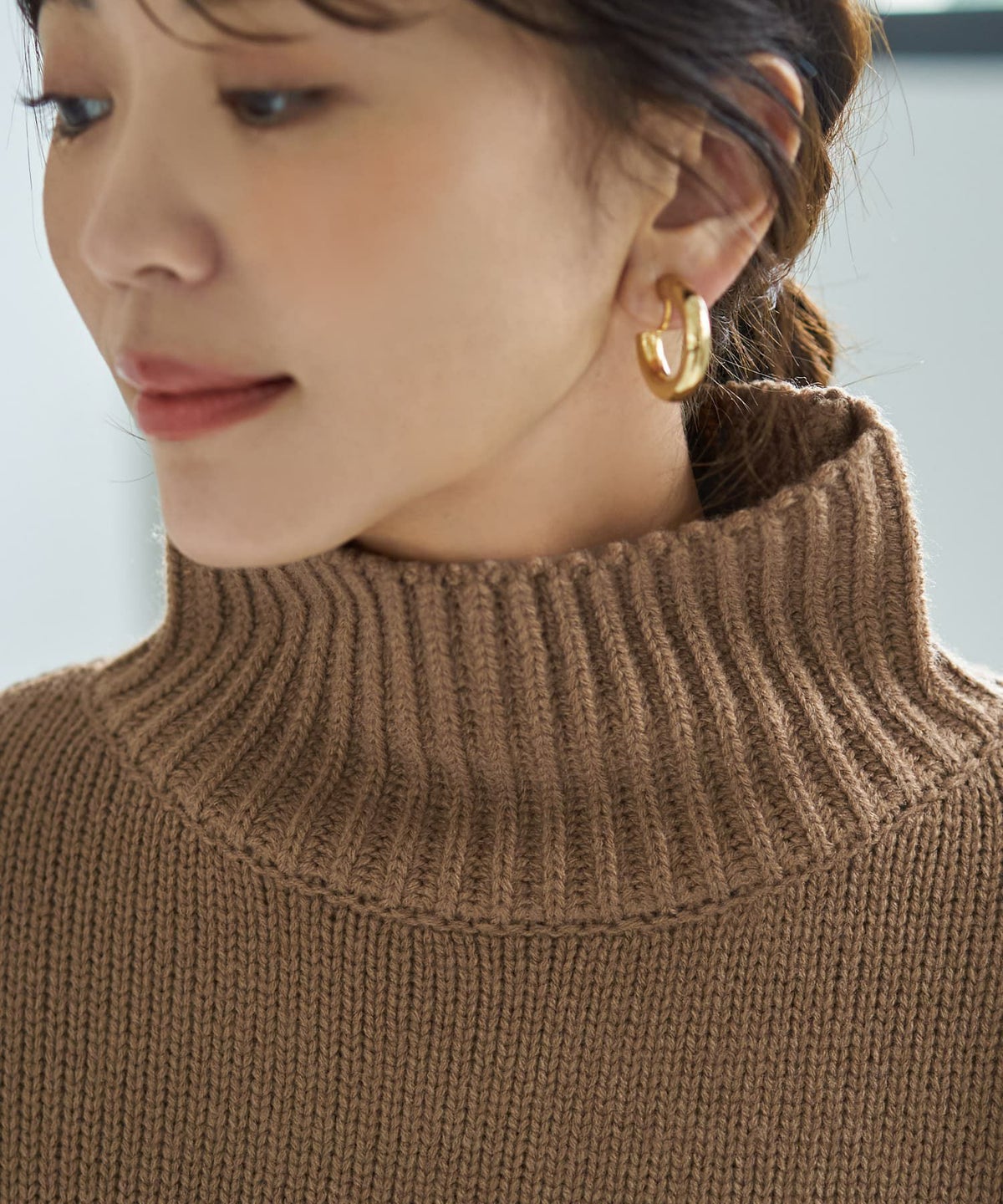 着用イメージ 166cm キャメル