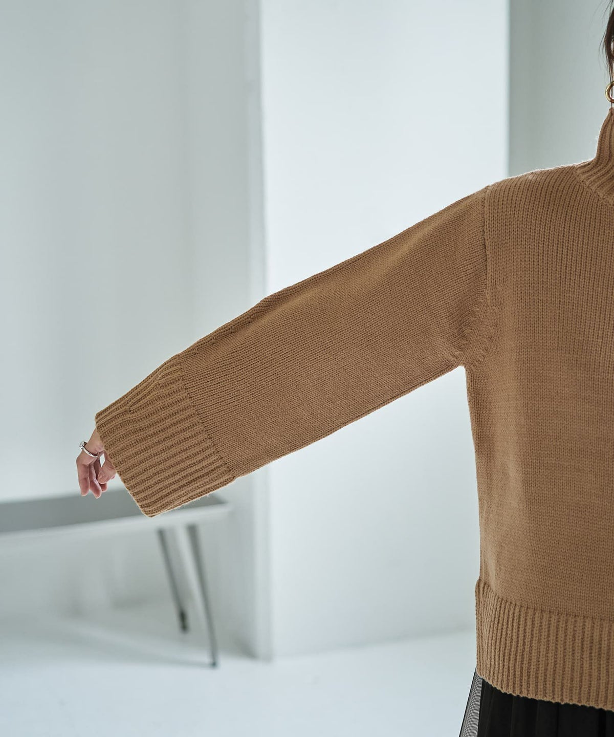 着用イメージ 166cm キャメル