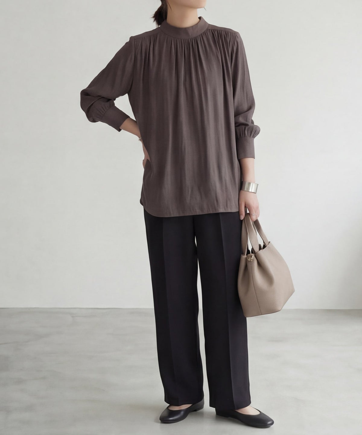 着用イメージ 165cm ブラウン