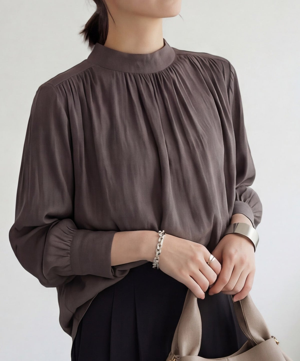 着用イメージ 165cm ブラウン