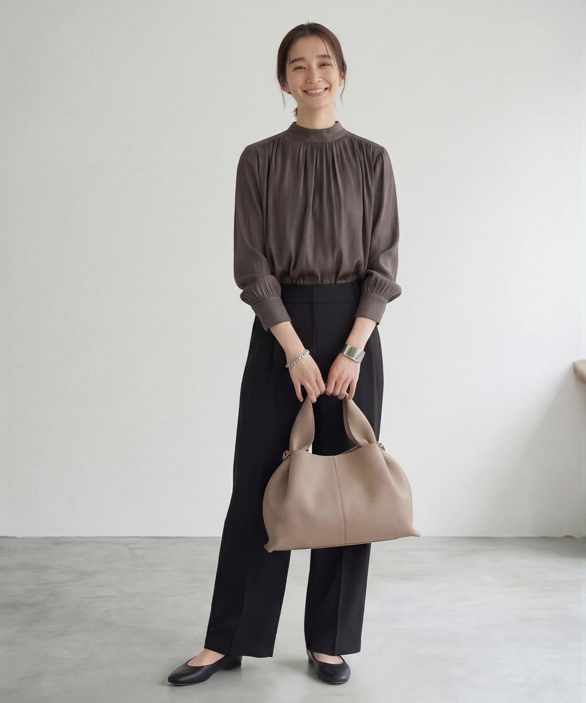 着用イメージ 165cm ブラウン