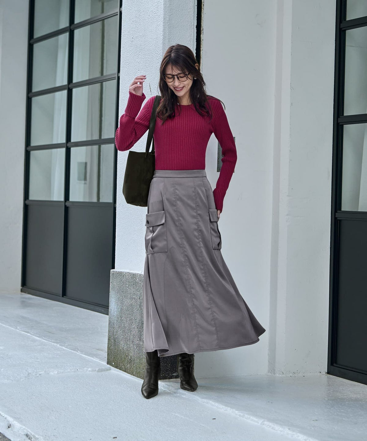 着用イメージ 168cm 着用サイズ 02 グレー